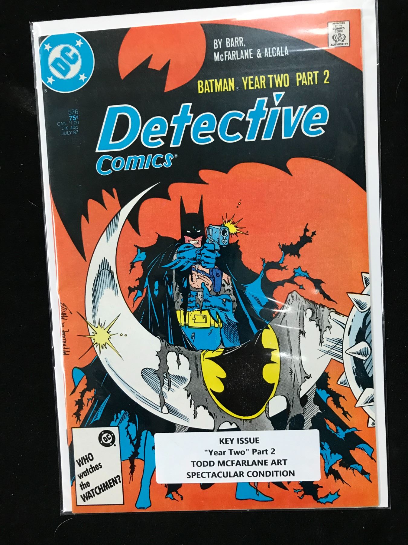 DC BATMAN'S DETECTIVE COMICS NO. 576 (TODD MCFARLANE ART)