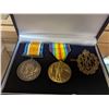 Image 1 : WW1 ROYAL FLYING CORPS 1914-18 VICTORY MEDAL,WAR MEDAL AND CAP BADGE