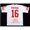 Image 1 : JOE MONTANA SIGNED SAN FRANCISCO 49ERS STAT JERSEY (JSA COA)