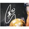 Image 2 : Stephen Curry Autographed 16x20 Photo Golden State Warriors NBA Finals Trophy JSA Stock