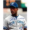 Image 1 : RICKEY HENDERSON SIGNED TORONTO BLUE JAYS 8 X 10 (FROZEN POND COA)