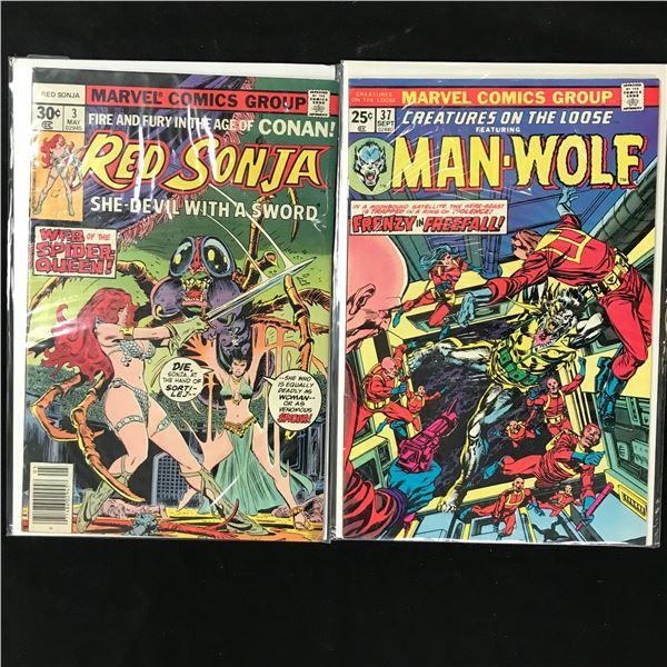 MARVEL COMICS RED SONJA MAN WOLF COMIC BOOK LOT