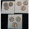 Image 2 : 20. 1936P, D, S. 37P, D, S, & 38P, D, S Mercury Dimes. All VF.