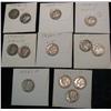 52. (7) 1928P, (2) 28D, & (4) 28S Mercury Dimes. G-VG.