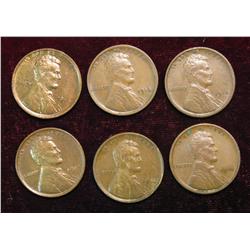 81. (6) 1914 P Lincoln Cents. EF 40. Redbook $96.00.