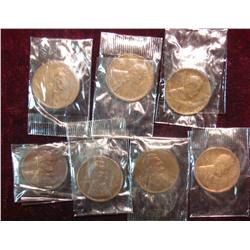 84. (1) 1911P VG & (6) EF Lincoln Cents. Redbook $35.00+