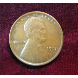 90. 1913 P Lincoln Cent. Brown AU. Redbook $22.00