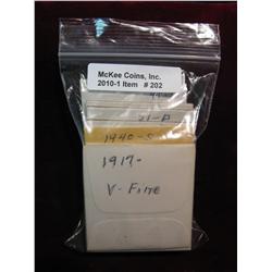 202. 1917P, (2) 19P, S, 20D, 21P, 23P, 26D, 40S, (2) 41P, 44S,