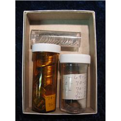 208. (87) 1969-76 AU-BU Lincoln Cents; & (11) Mercury Dimes