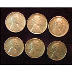 210. 1909P F, 10P EF, 11P EF, 11D EF, & (2) 16P VF Cents.