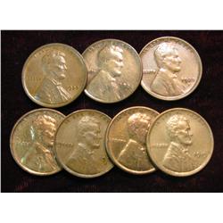 214. 1919P, 20P, 22D, 24D, 25S, 26S, & 39S Cents. VG-EF