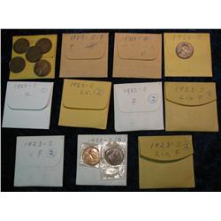 223. 1918S, (6) 19S, (13) 23S, & 24S Cents. F-VF.