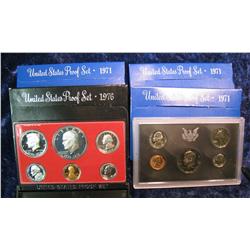 226. (3) 1971 S & 76 S U.S. Proof Sets. Original as issued.