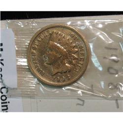 240. 1908 S Indian Head Cent. VG-8. Cleaned. Redbook $75.00
