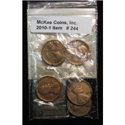 244. (6) 1922 D Lincoln Cents. Fair-VG. Redbook $50+