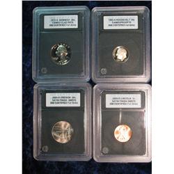 273. (4) MS or Proof 70 INB Certified & slabbed Coins.