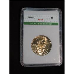 289. 2004 D Sacagawea Dollar ENGS slabbed MS 70.