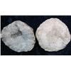 306. Gorgeous Crystal Geode split in halves. Calcite clusters.