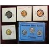 337. 1951D, S, 55S, & 74S Cents BU; & 1943P, D, S War Cent Set.