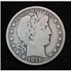 345. 1915 S Barber Half Dollar. VG-8.