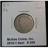 359. 1883 Liberty Nickel with Cents. Fair. Est. Value $15.00