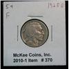 370. 1925 D Buffalo Nickel.  F. Est. Value $38.00