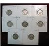 374. 1925P, D, S, 29P, D, 27P, D, & S Dimes. G-VG