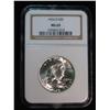 Image 1 : 406. 1954 D Franklin Half Dollar. NGC slabbed MS 65.