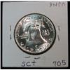 Image 2 : 408. 1955 P Franklin Half Dollar. MS 63.