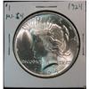 Image 1 : 449. 1924 P Peace Silver Dollar. MS 64.