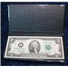 Image 1 : 534. Series 2003 Crisp Unc $2 Federal Reserve Note in holder