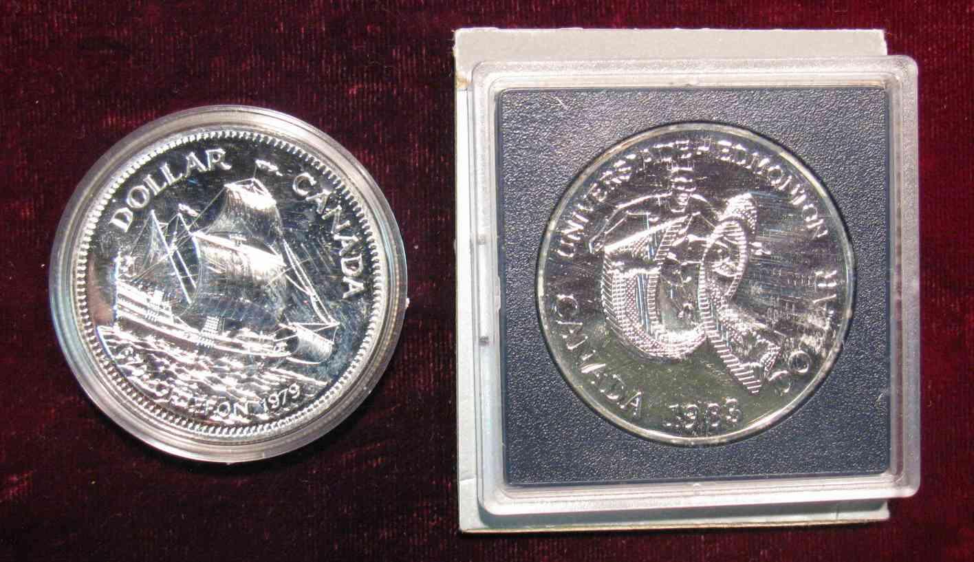 Canada 1983 Edmonton World Games Silver Dollar Proof in Case