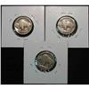 Image 2 : 570. 1915P, D, & S Buffalo Nickels. Restored dates. G-4 Redbook is $63.00