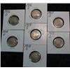 Image 1 : 575. 1916D, S, 17D, 18D, S, 19D, & S Buffalo Nickels. Restored dates.  