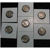 Image 2 : 575. 1916D, S, 17D, 18D, S, 19D, & S Buffalo Nickels. Restored dates.  