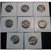 Image 2 : 578. 1916D, S, 17D, 18D, 19D, S, 20D, & S Buffalo Nickels. Restored dates.  