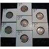 Image 1 : 581. 1918D, 19D, S, 20D, S, 24S, & 25S Buffalo Nickels. Restored dates.
