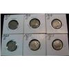 Image 1 : 582. 1917D, 18D, 19D, 20D, S, & 25S Buffalo Nickels. Restored dates. G-4 Redbook is $