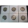 Image 2 : 582. 1917D, 18D, 19D, 20D, S, & 25S Buffalo Nickels. Restored dates. G-4 Redbook is $