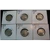 Image 1 : 584. 1916S, 17D, 18D, 19S, & (2) 20D Buffalo Nickels. Restored dates.  