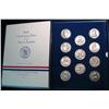 Image 1 : 593. 1973 America's First Medals 11-Piece Set in blue book. Pewter.