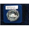 Image 2 : 612. 2001 New Millenium Silver One Ounce. Colorized. In a felt-lined case.