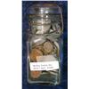 Image 1 : 626. Fruit Jar with Glass lid full of coins & tokens. Includes some Nazi Germany.