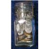 Image 2 : 626. Fruit Jar with Glass lid full of coins & tokens. Includes some Nazi Germany.