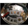 Image 2 : 664. Candy Tin full of coins. Includes (3) 2004D Iowa Statehood Quarters BU; 
