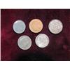 Image 2 : 678. Five Piece Set of Old German Spiel Markes. Est. Value $25.00