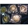 Image 1 : 702. (5) Different Double Eagle Commemorative Coins. Some with gold highlighting.