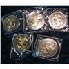 Image 2 : 702. (5) Different Double Eagle Commemorative Coins. Some with gold highlighting.