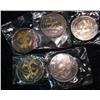 Image 2 : 718. (5) Different Double Eagle Commemorative Coins. Some with gold highlighting.