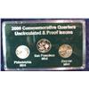 Image 1 : 743. 2000 P, D, S BU & Proof South Carolina Statehood Quarter Set. Encased.